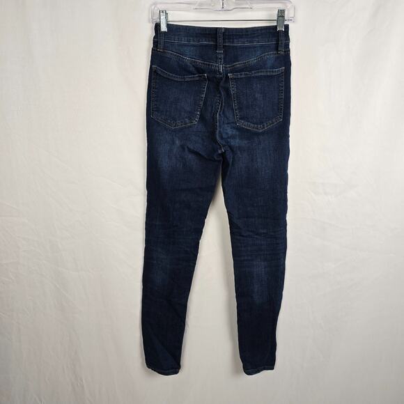 So Jegging Juniors 5/27 Blue Dark Wash Button Fly Super High Rise - Picture 2 of 16